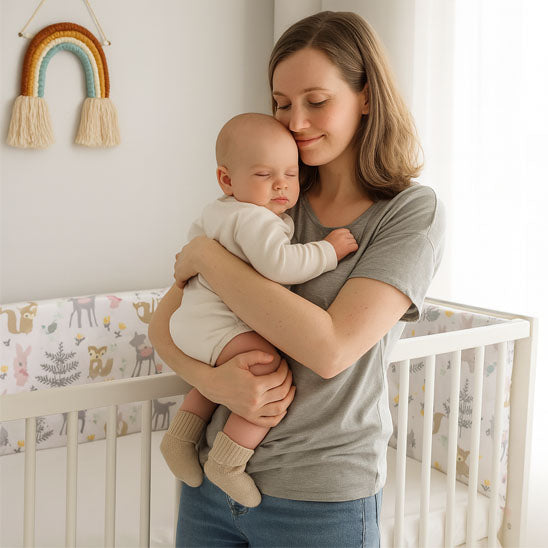 Tour de lit bebe Coton Naturel pour une maman tranquille