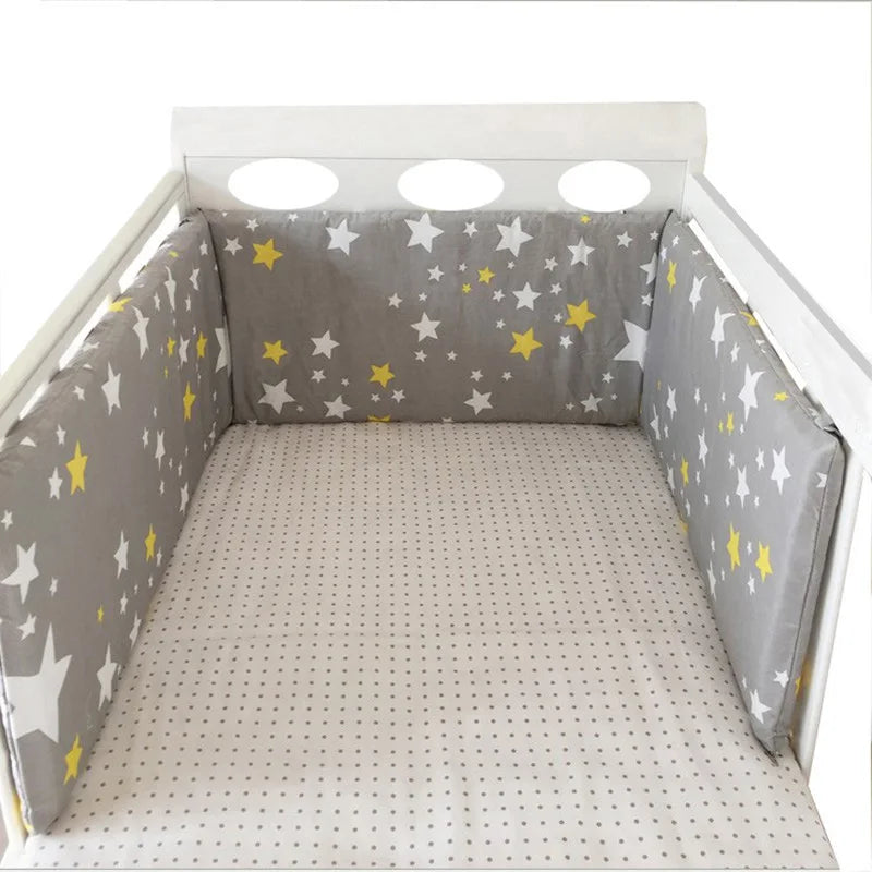 Tour de lit pour bebe firmament d'étoiles couleur grise