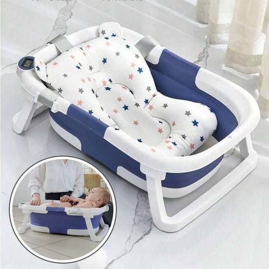 baignoire bebe bleue - détection de température à affichage numérique™ - Espacebambin