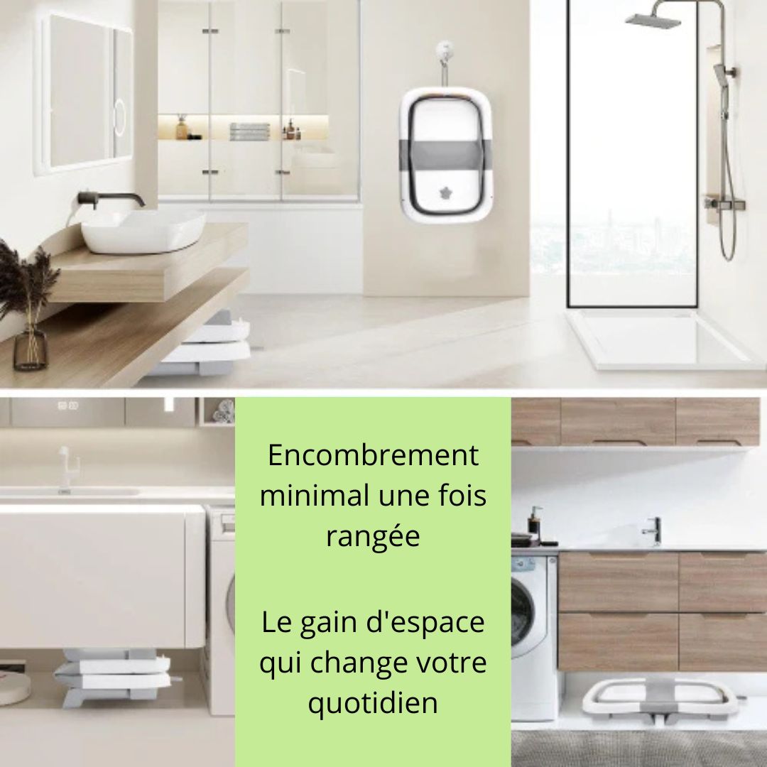 baignoire bebe bleue - détection de température à affichage numérique™ - Espacebambin