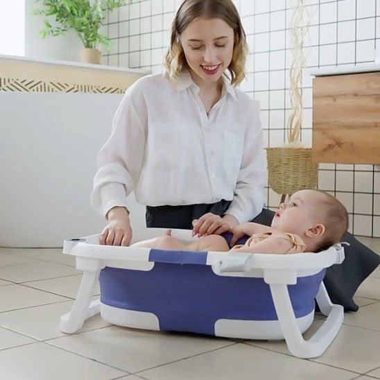 baignoire bebe bleue - détection de température à affichage numérique™ - Espacebambin