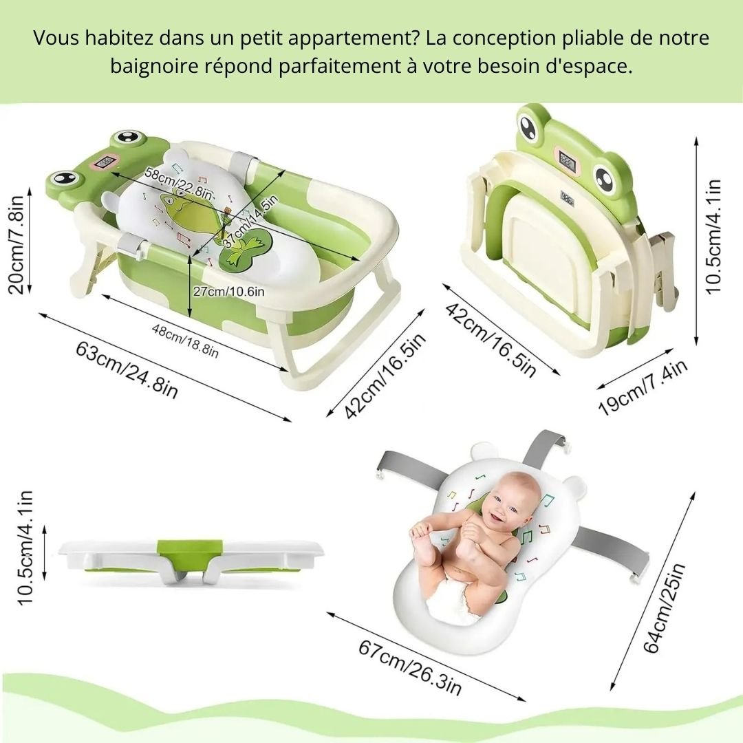 baignoire pliable bébé™ - sécurité et confort - Espacebambin