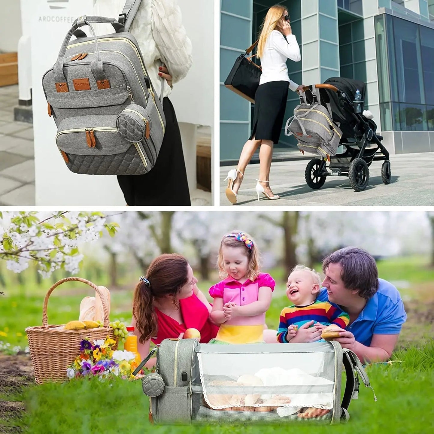 Sac a langer - essentiel |pour les parents actifs - Espacebambin