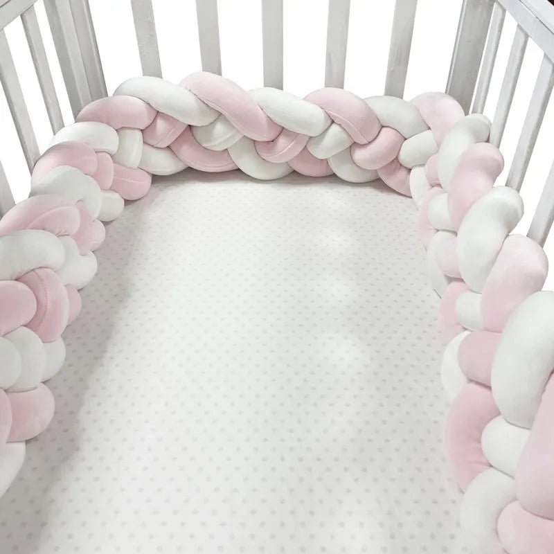 Tour de Lit Bebe - CozyKnot™ - Rose Blanc - Espacebambin
