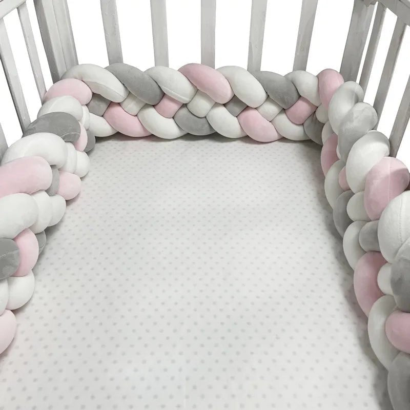 Tour de Lit Bebe - CozyKnot™ - Rose Gris - Espacebambin