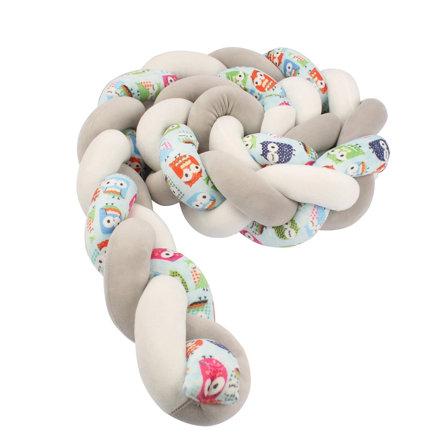 Tour de lit bébé gris blanc décoré - Espacebambin