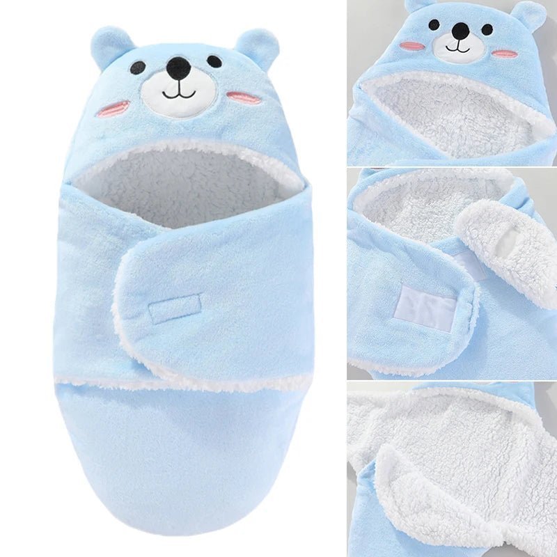 Nid d ange bebe ourson Bleu , présentation