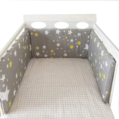 Tour de lit pour bebe firmament d'étoiles couleur grise