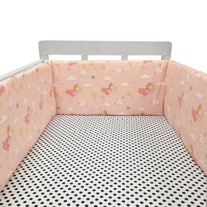 Tour de lit pour bebe firmament d'étoiles couleur rose