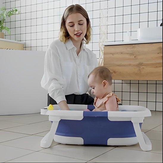 baignoire bebe bleue - détection de température à affichage numérique™ - Espacebambin
