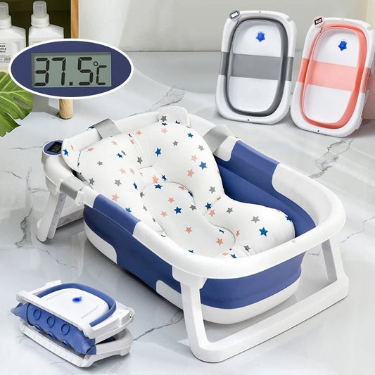 baignoire bebe bleue - détection de température à affichage numérique™ - Espacebambin