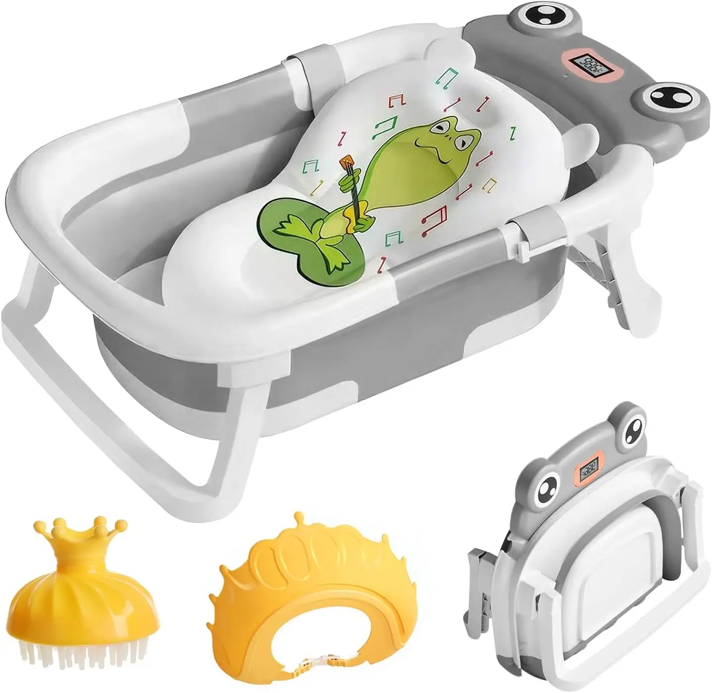 baignoire pliable bébé™ - blanc et gris - Espacebambin