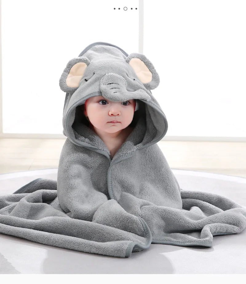 nid d ange sortie de bain elephant gris