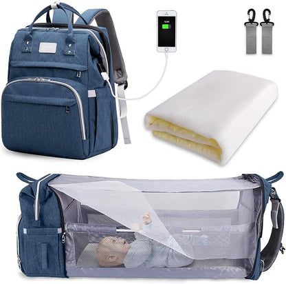 Sac a dos a langer - Convertible en Lit de Voyage pour Bébé - Espacebambin