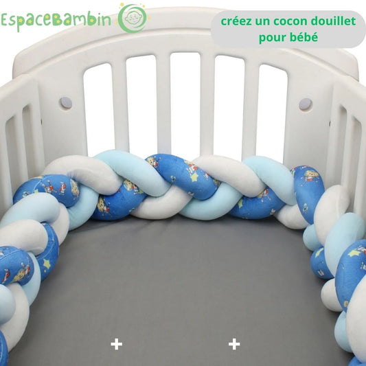 tour de lit respirant - bleu et blanc™ - Espacebambin